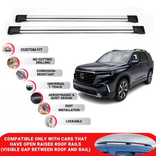 Roof Rack Cross Bars for Honda Pilot 2023 Onwards Lockable Roof Bars 2 Pcs Grey