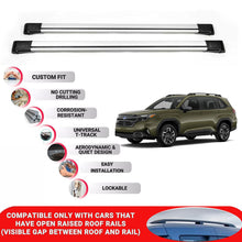 Roof Rack Cross Bars for Subaru Foroster 2024+ Lockable Roof Bars 2 Pcs Grey