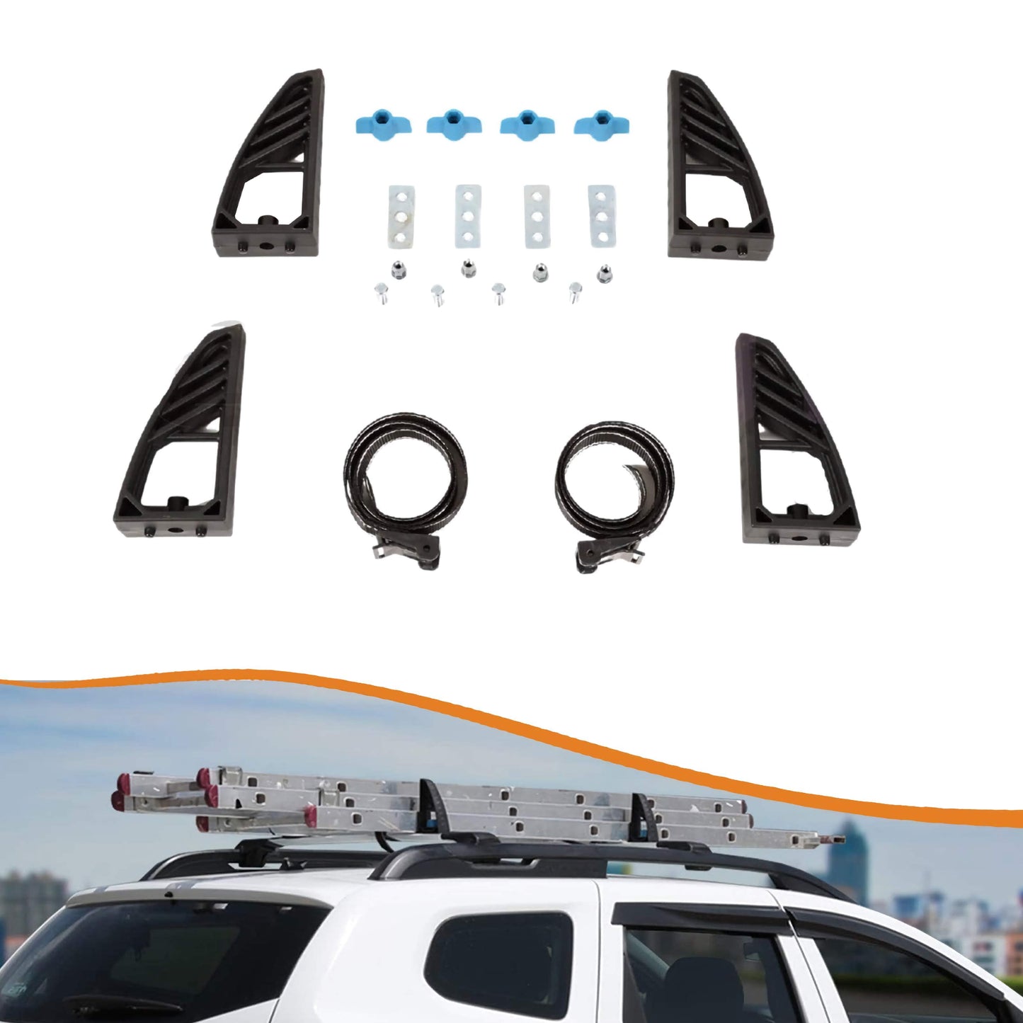 Adjustable Ladder Rack Load Stops Mounts 4 Pack for T-Track Cross Bars