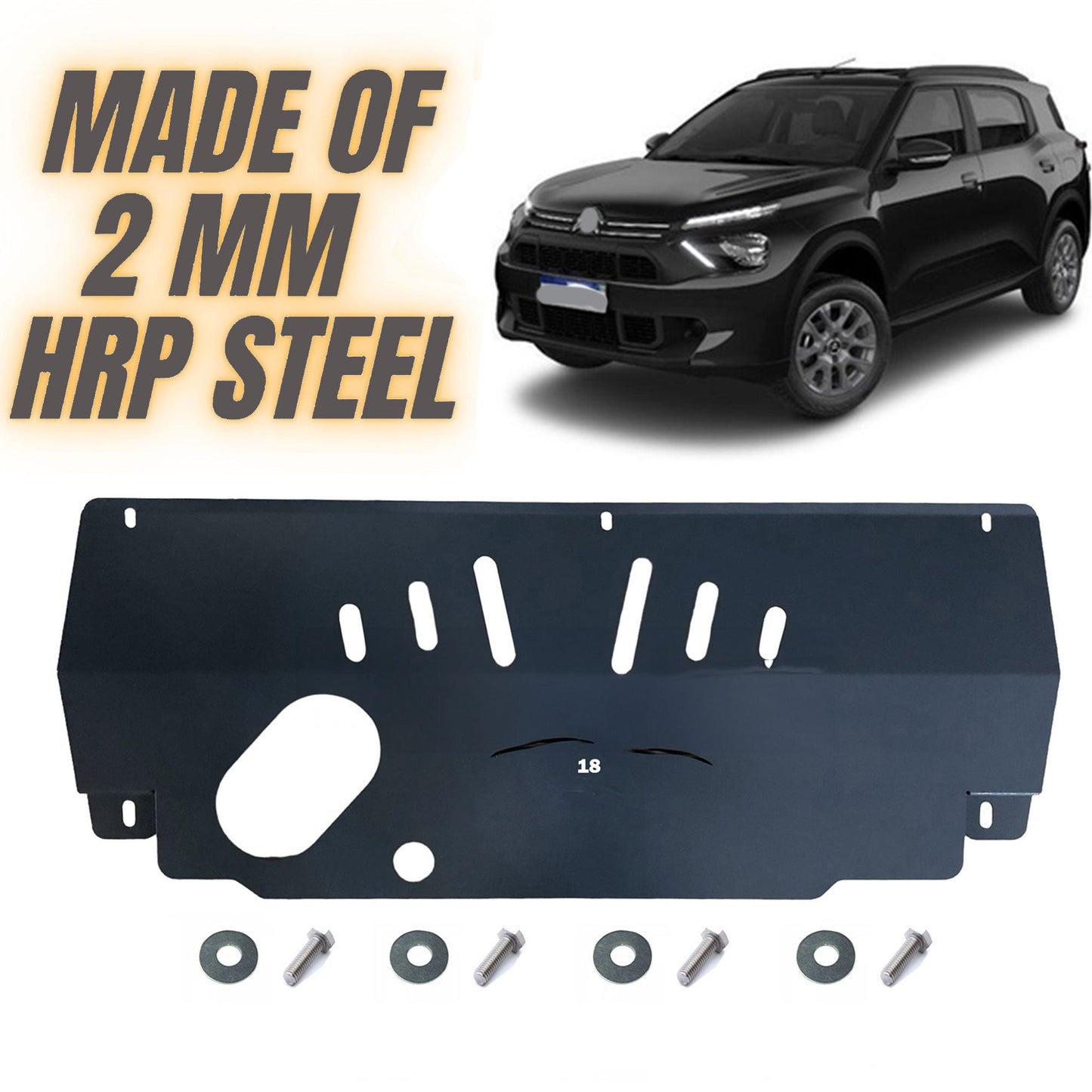 Steel Engine Guard for Citroen C3 Aircross 2017-2024 Undertray Skid Plate