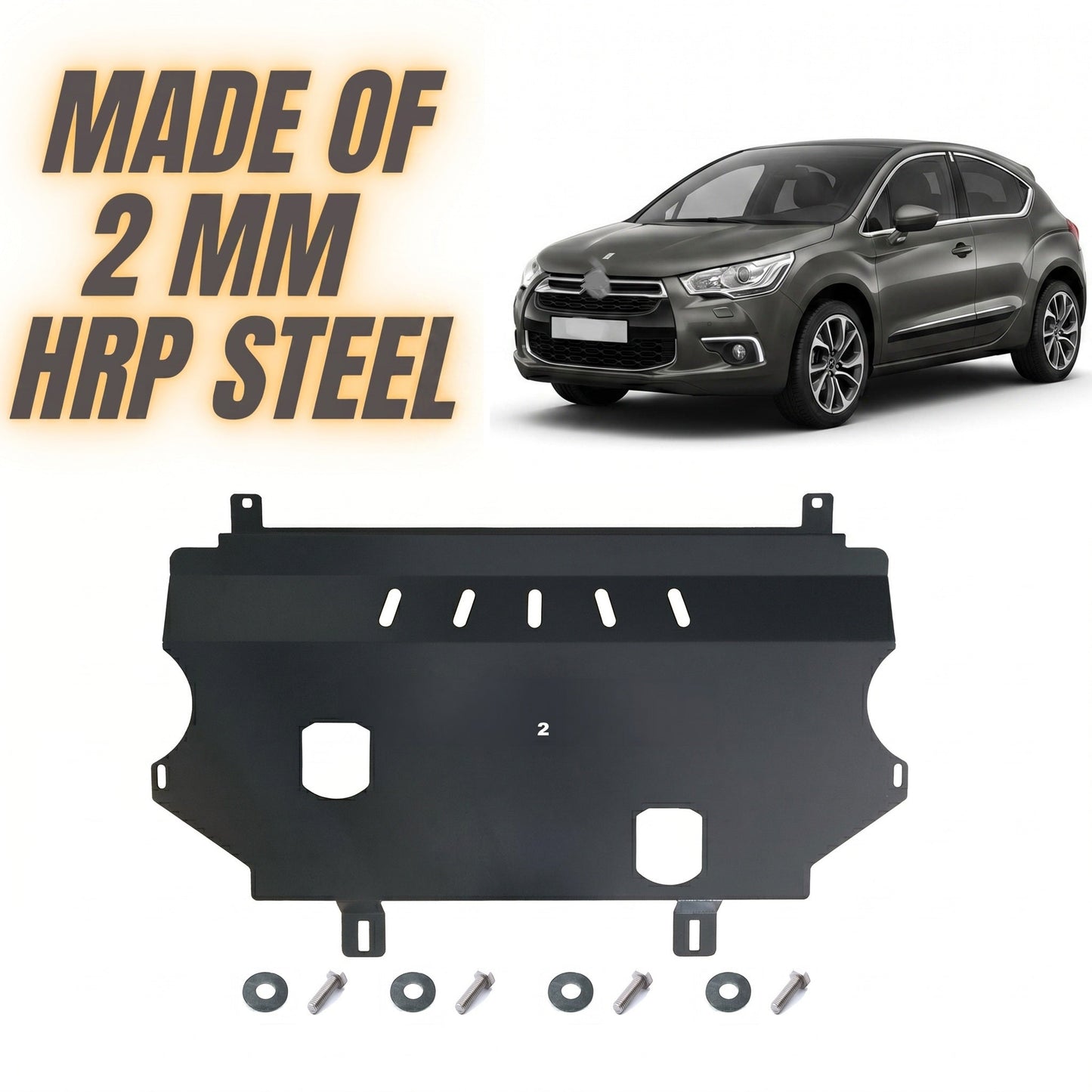 Steel Engine Guard for DS DS4 2012-2022 Undertray Skid Plate
