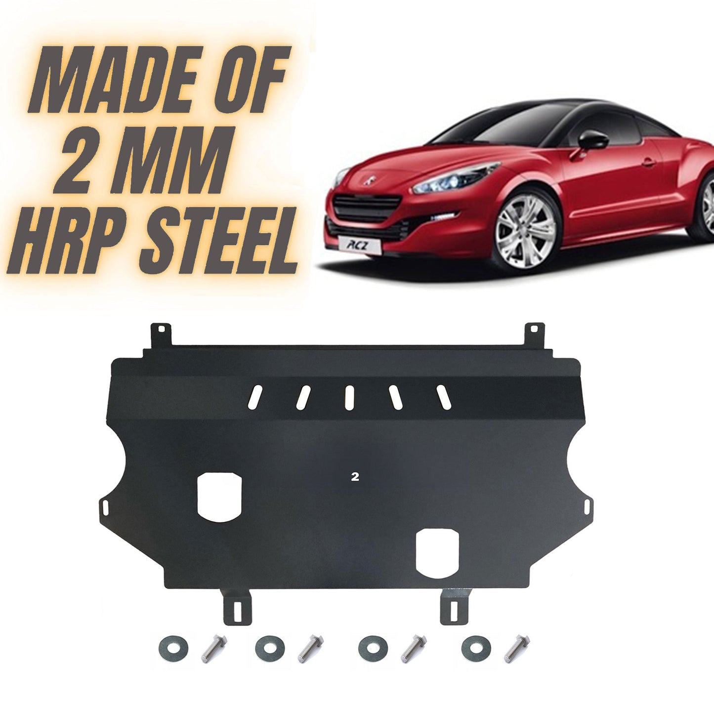 Steel Engine Guard for Peugeot RCZ 2009-2015 Undertray Skid Plate