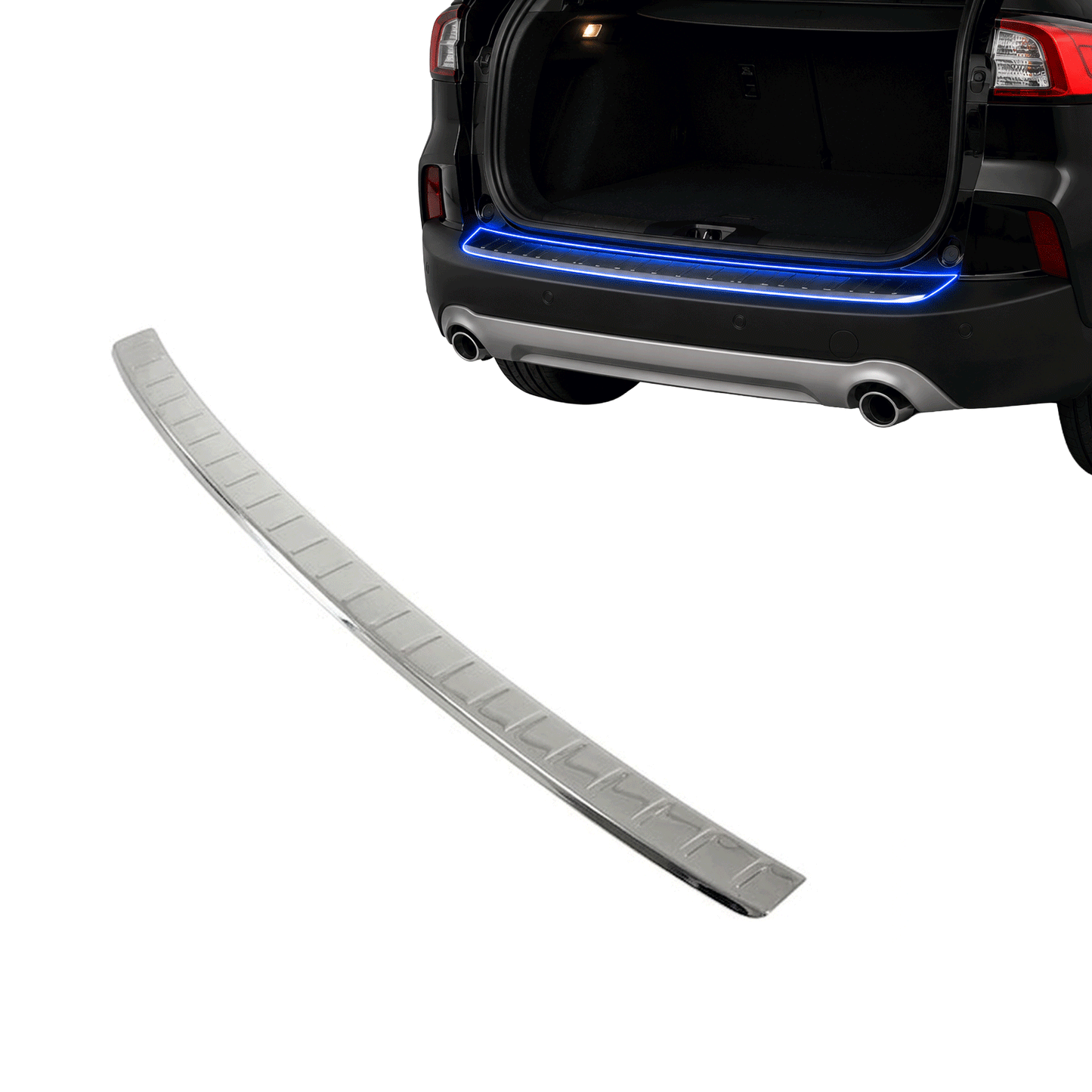 Chrome Rear Bumper Protector for Ford Transit Custom 2013-2023, Sill Guard