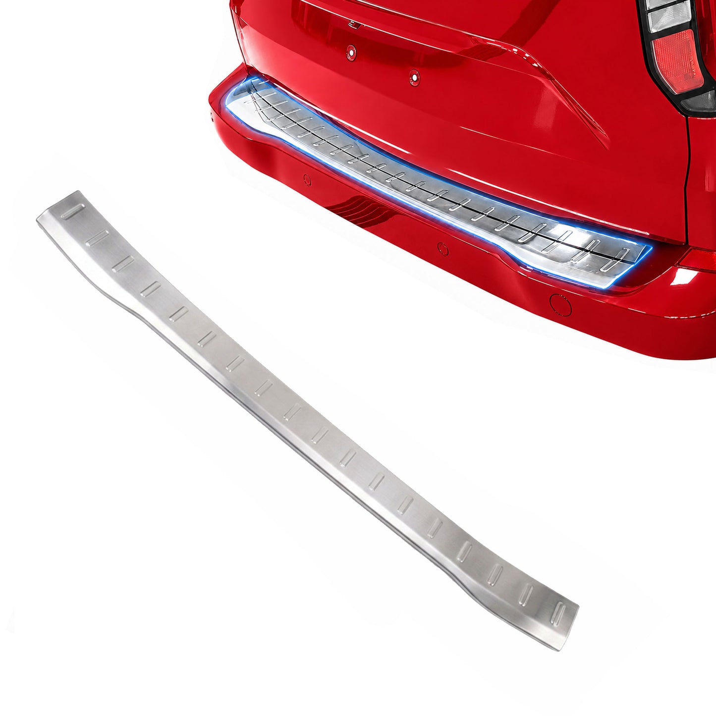 Chrome Rear Bumper Protector for Ford Transit Custom 2024 Onwards, Sill Guard