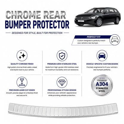 Chrome Rear Bumper Protector for Vw Passat B8 B8.5 Estate 2012-2020, Sill Guard - image 2
