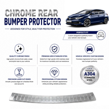 Chrome Rear Bumper Protector for Toyota Auris Estate 2012-2018, Sill Guard - image 2