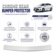 Chrome Rear Bumper Protector for Toyota Avensis T27 Estate 2009-2015, Sill Guard - image 2