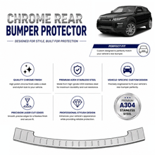 Chrome Rear Bumper Protector for Range Rover Evoque 2011-2018, Sill Guard - image 2