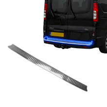 Chrome Rear Bumper Protector for Vauxhall Opel Vivaro 2001-2014, Sill Guard