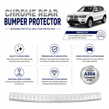 Chrome Rear Bumper Protector for Bmw X3 F25 2011-2017, Sill Guard - image 2