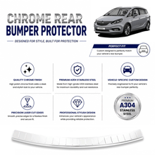 Chrome Rear Bumper Protector for Vauxhall Zafira C Tourer 2011-2019, Sill Guard - image 2