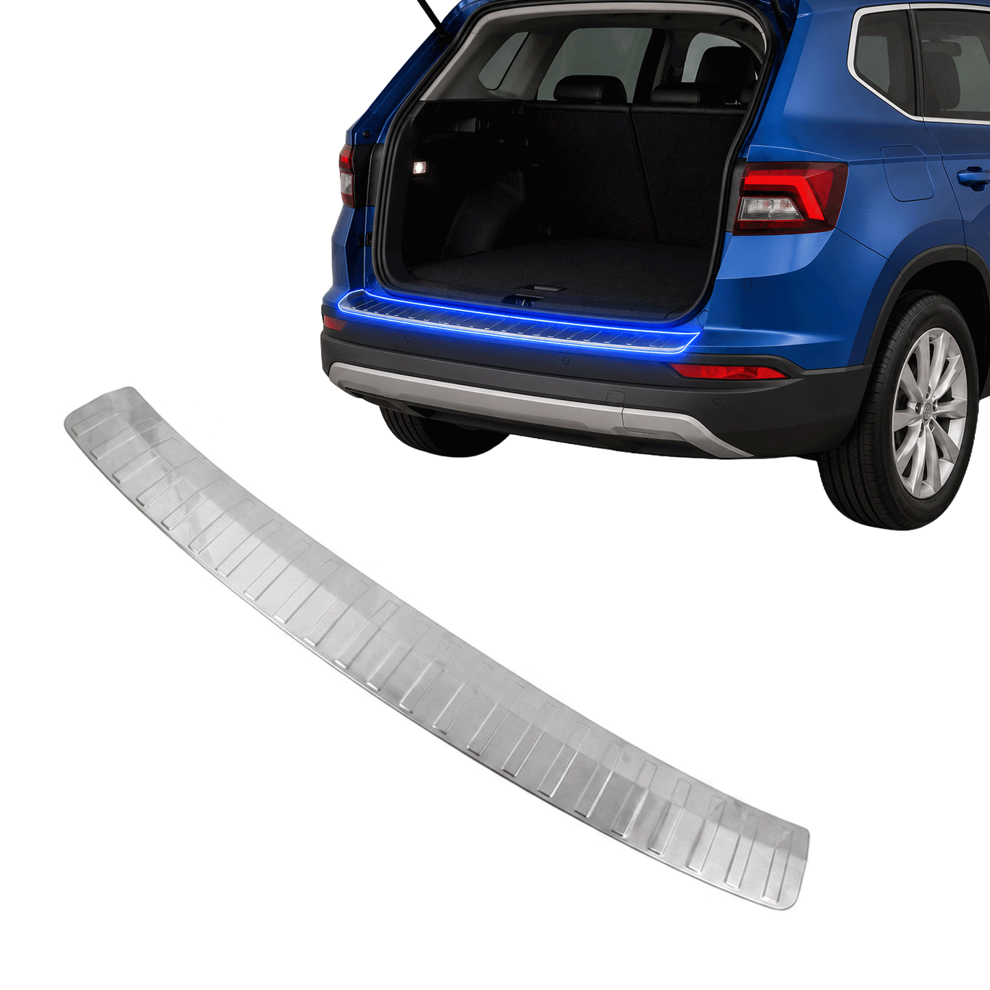 Chrome Rear Bumper Protector for Skoda Karoq 2017 Onwards, Sill Guard