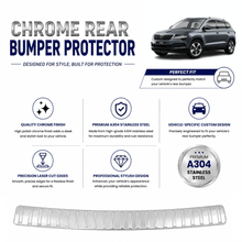Chrome Rear Bumper Protector for Skoda Karoq 2017 Onwards, Sill Guard - image 2