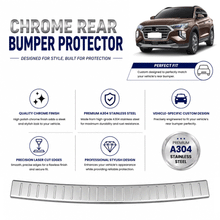 Chrome Rear Bumper Protector for Hyundai Tucson 2015-2020, Sill Guard - image 2