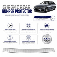 Chrome Rear Bumper Protector for Mercedes C-Class S205 Estate 2014-21 Sill Guard - image 2