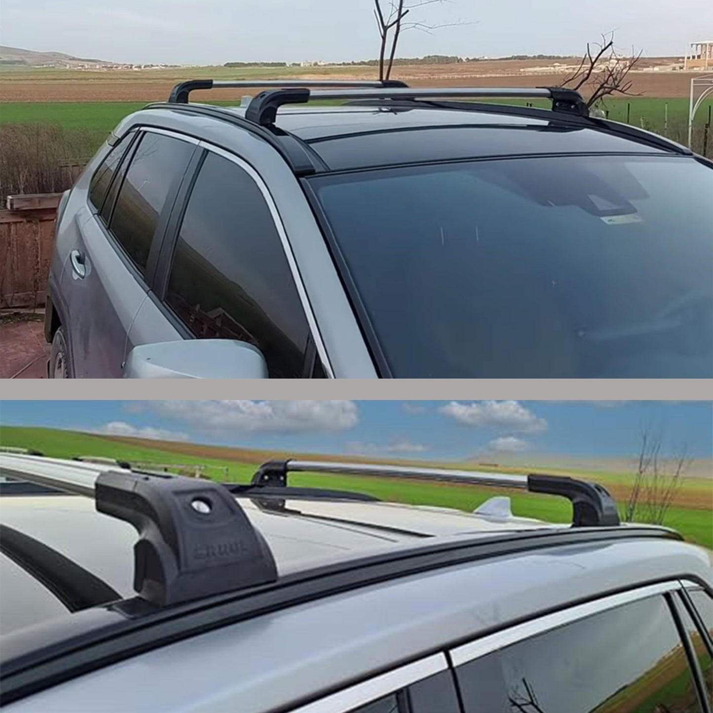 Roof Bars for Toyota RAV4 2019 Onwards – Lockable, Heavy Duty 2 Pcs Grey - Image 9