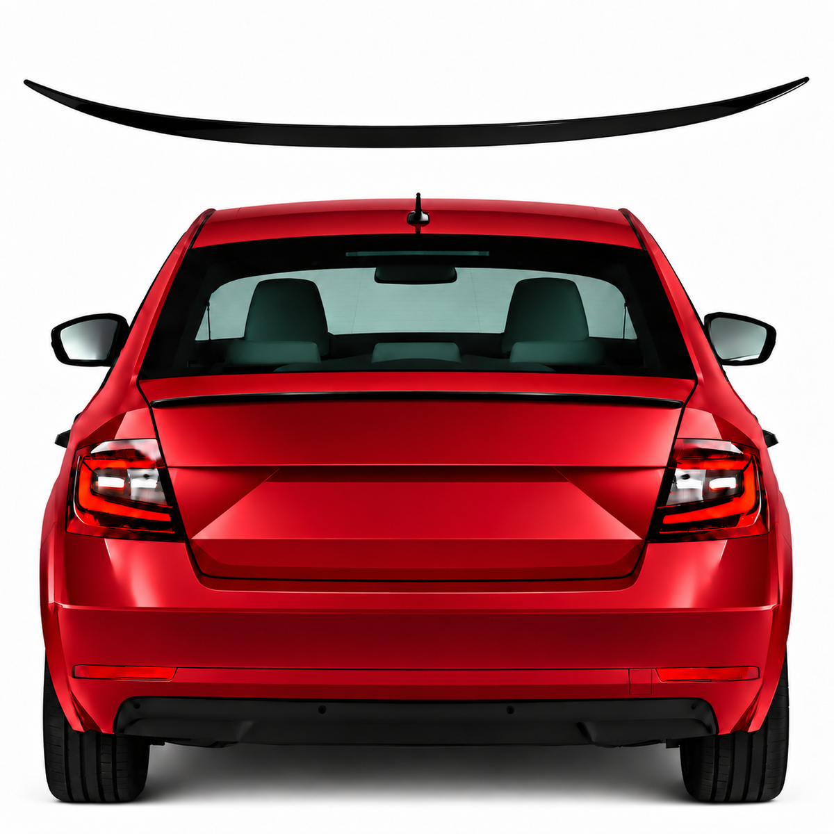 Rear Boot Lip Spoiler for Skoda Octavia Mk3 Saloon 2013-2019 Gloss Black