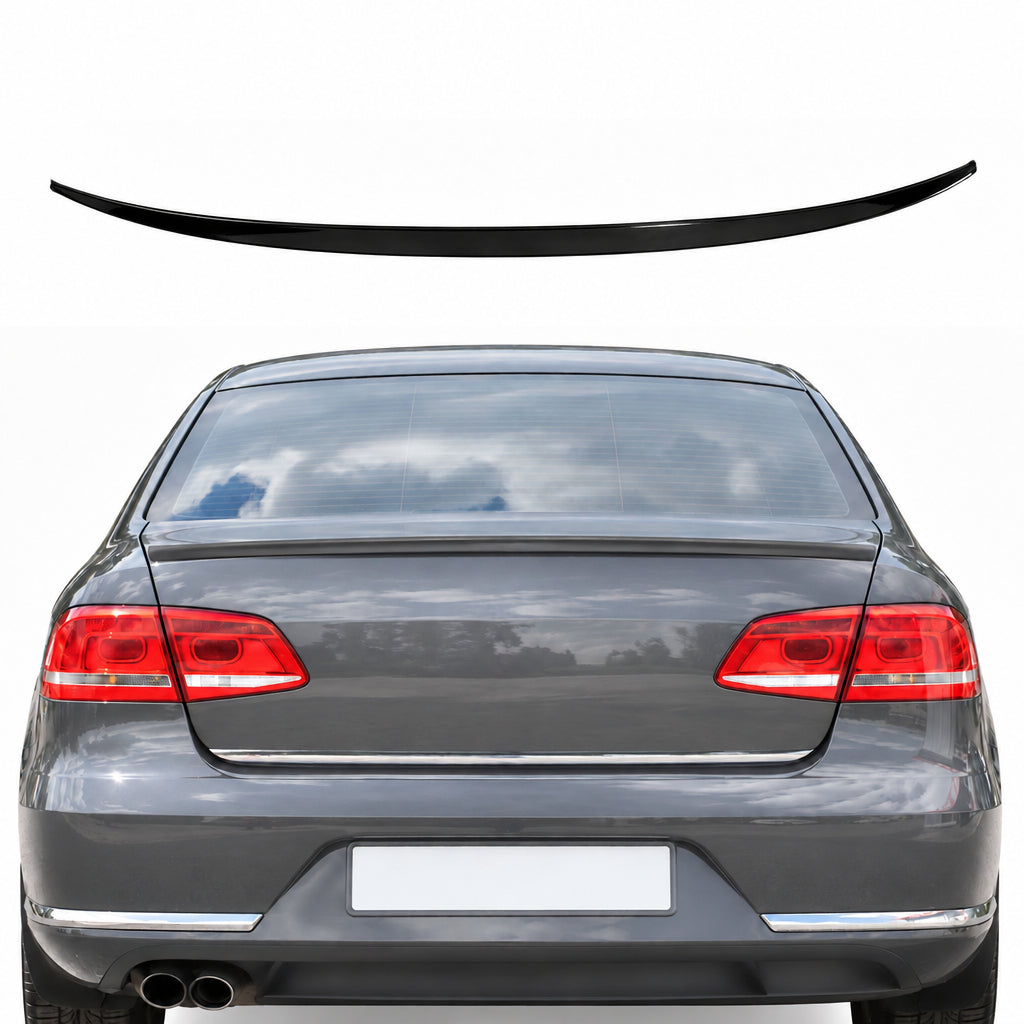 Rear Boot Lip Spoiler for Volkswagen Passat B6 B7 B8 Saloon 2006-2022 Gloss Black