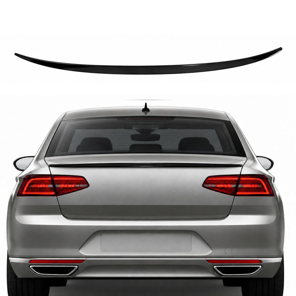 Rear Boot Lip Spoiler for Volkswagen Passat B6 B7 B8 Saloon 2006-2022 Gloss Black