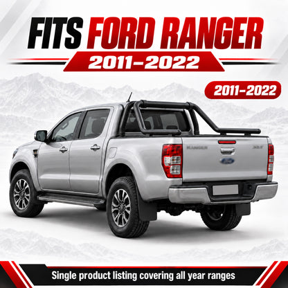 Roll Bar for Ford Ranger 2011-2022 Pickup Sports Bar Black Steel 60mm