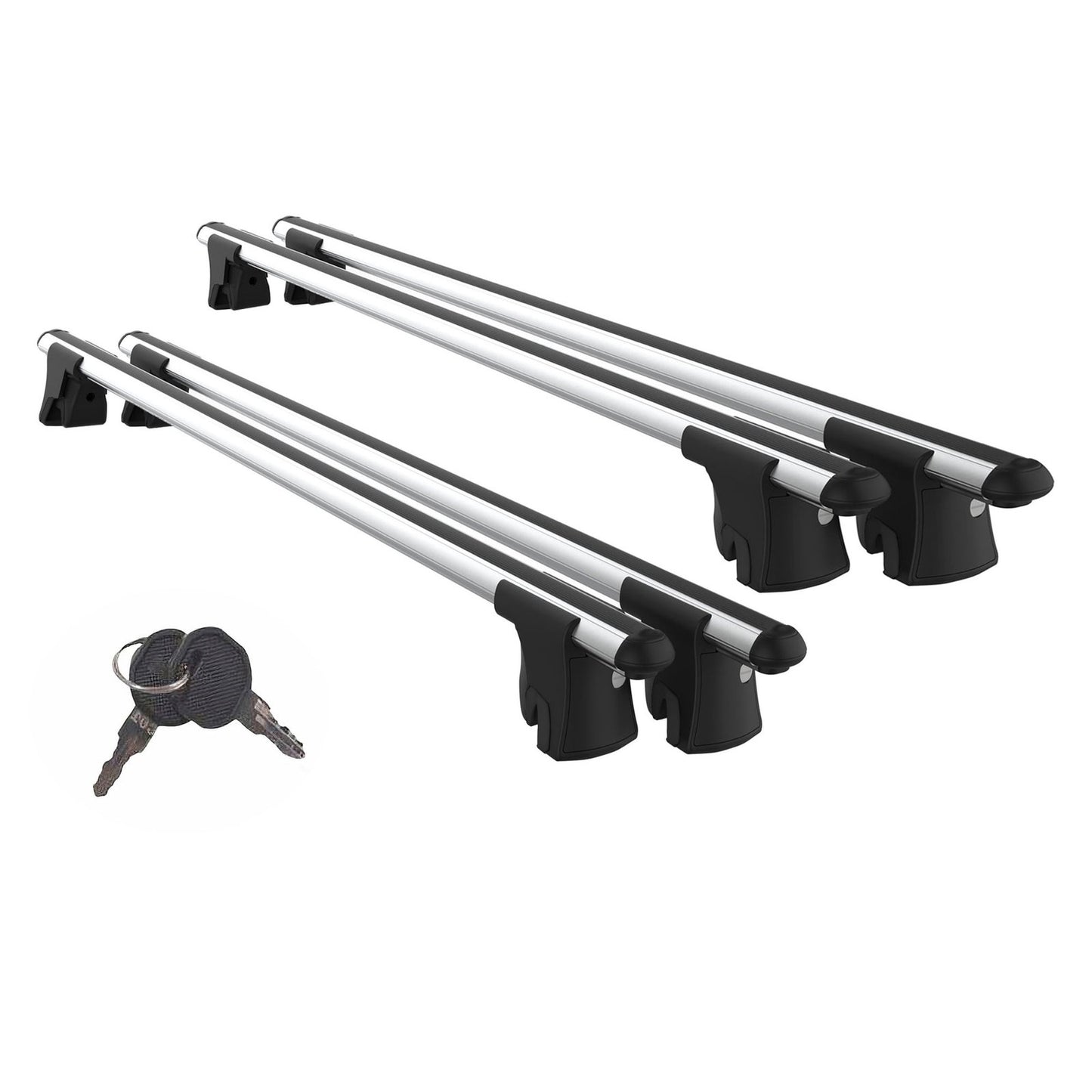 Car Roof Rack Cross Bars for Vw Caddy Combi 2021-2023 Kayak Roof Rack 4 Pcs Grey