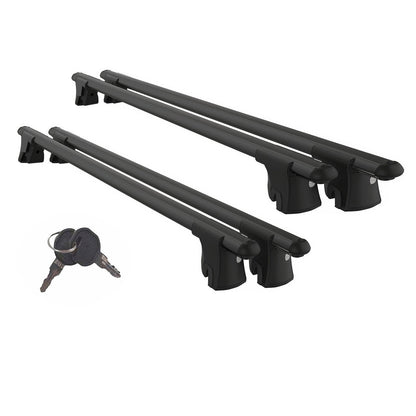 Lockable Car Roof Rack Cross Bars for Opel Combo D Tour 5D 2012-2019 4 Pcs Black