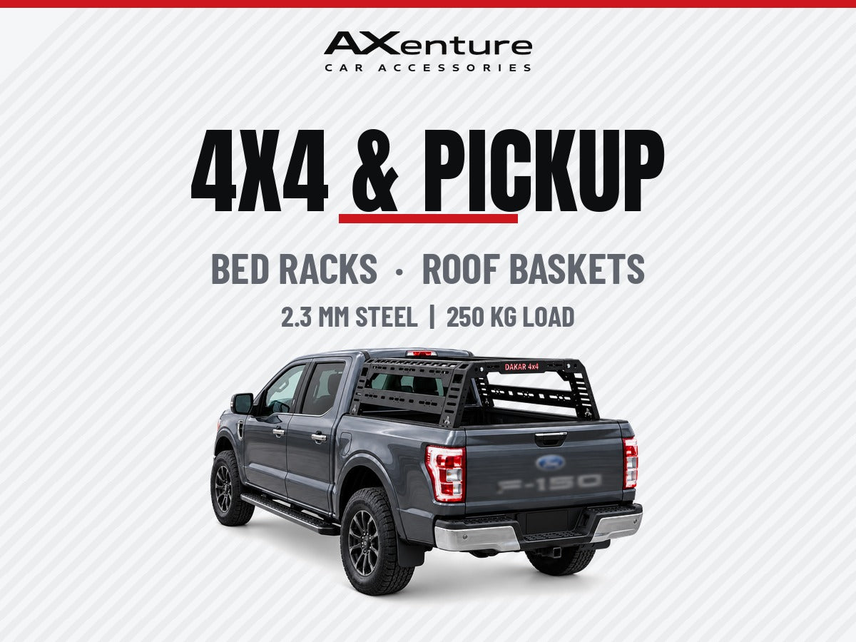 4x4 and pickup bed racks and roof baskets - 2.3 mm steel, 250 kg load, black powder coated