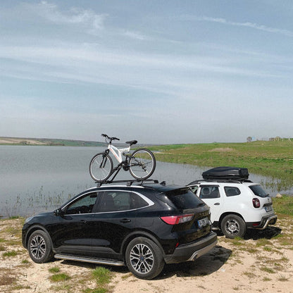 Universal Lockable Car Bike Rack Roof-Mounted Bike Carrier For 1 Bicycle Grey