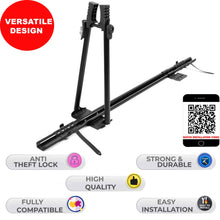 Universal Lockable Car Bike Rack Roof-Mounted Bike Carrier For 1 Bicycle Black