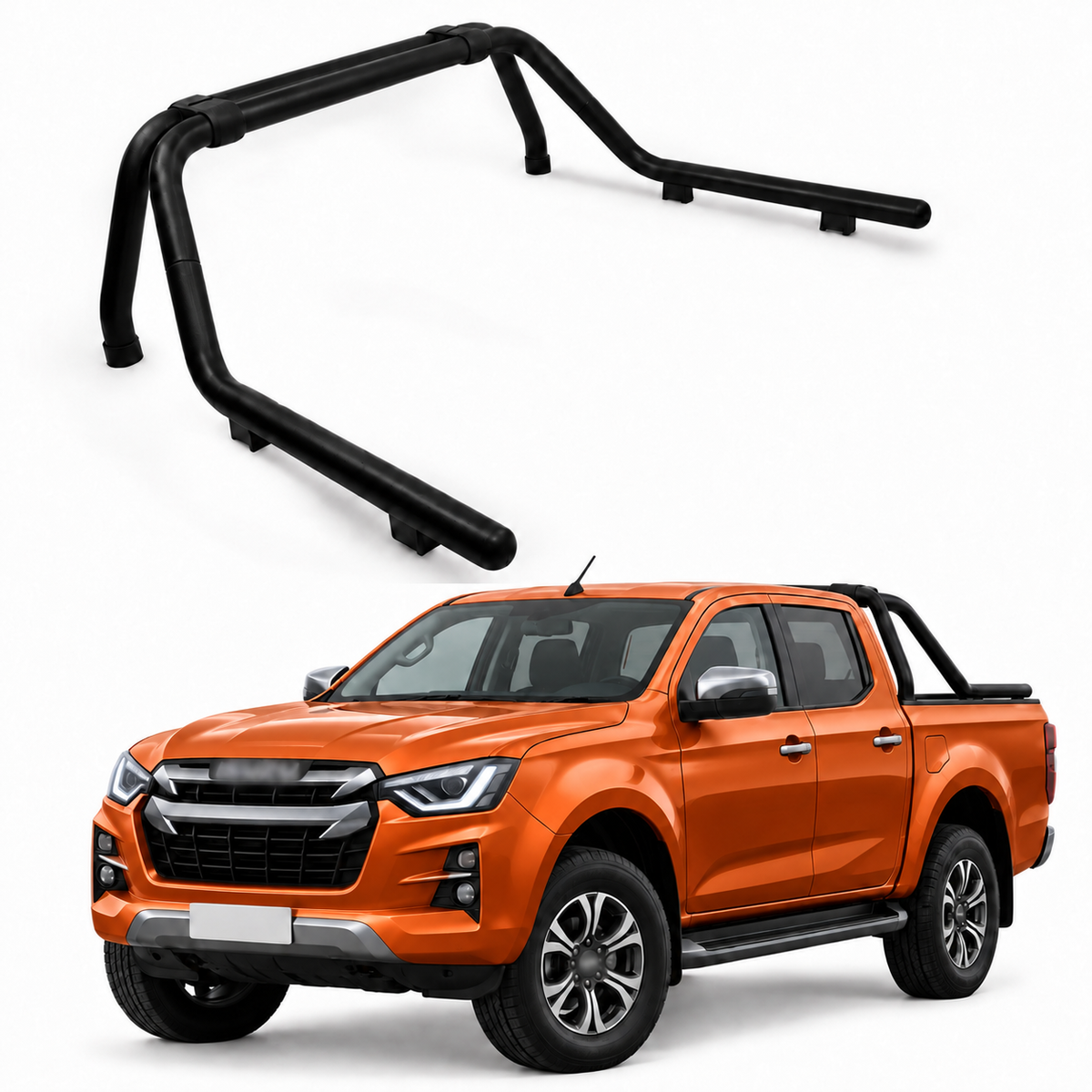 Roll Bar for Isuzu D-Max 2012+ Pickup Sports Bar Black Steel 60mm