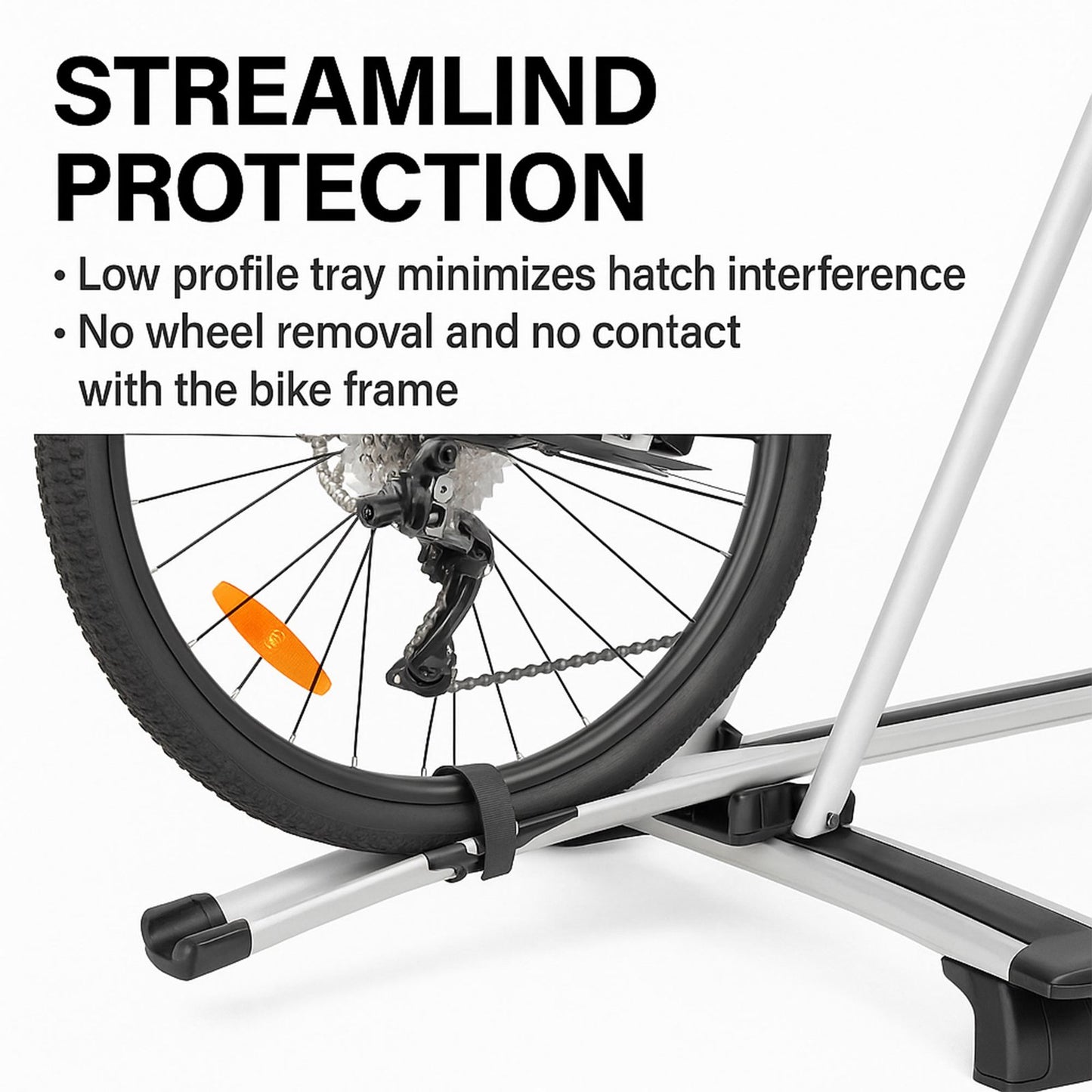 Universal Lockable Car Bike Rack Roof-Mounted Bike Carrier For 1 Bicycle Grey