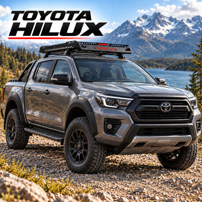 Toyota Hilux roof rack basket, 120 x 100 cm black steel - view 2