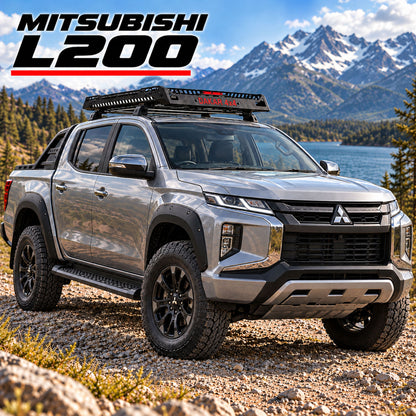 Mitsubishi L200 roof rack basket, 120 x 100 cm black steel - view 2