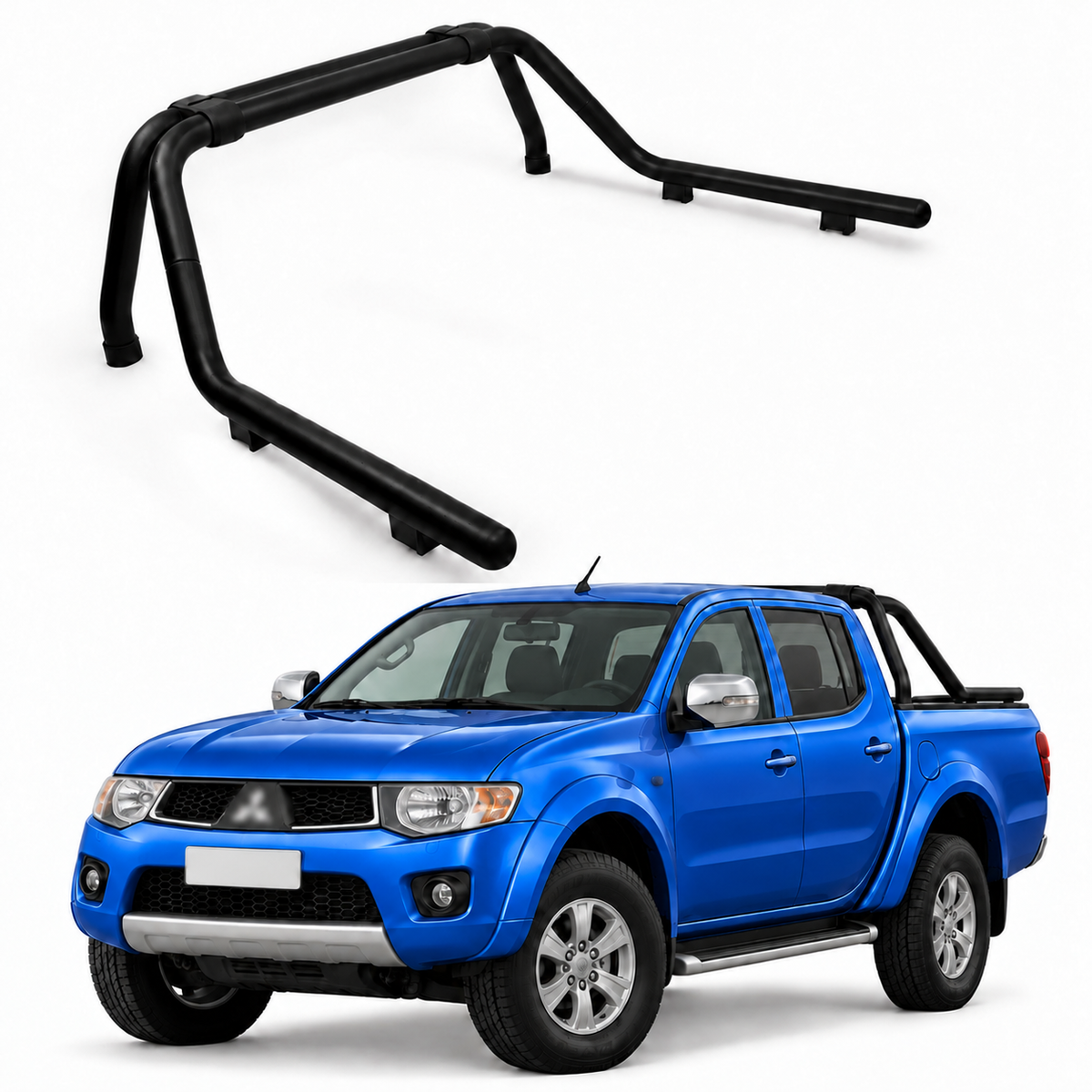 Roll Bar for Mitsubishi L200 2007-2023 Pickup Sports Bar Black Steel 60mm