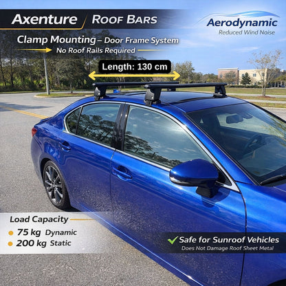 Roof Bars For Cars Without Rails For Suzukı Swace 2020+ Lockable Grey 2 Pcs