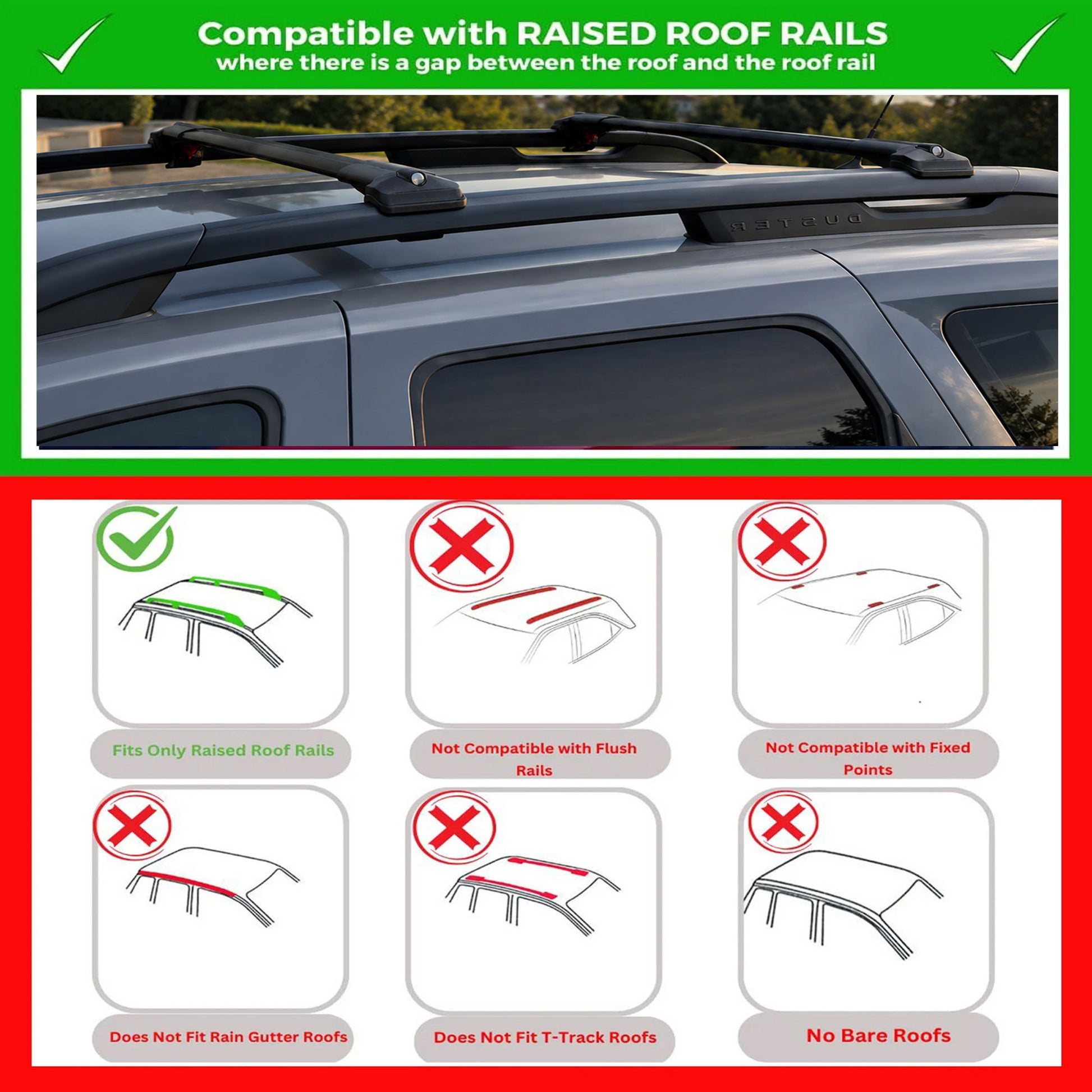2X Roof Bars for Volvo Xc90 Momentum 2015-2018 Lockable Roof Rack Cross Bar Grey - image 6