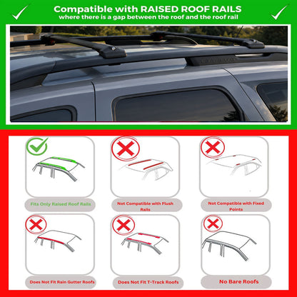 2X Roof Bars for Volvo Xc90 Momentum 2015-2018 Lockable Roof Rack Cross Bar Grey - image 6