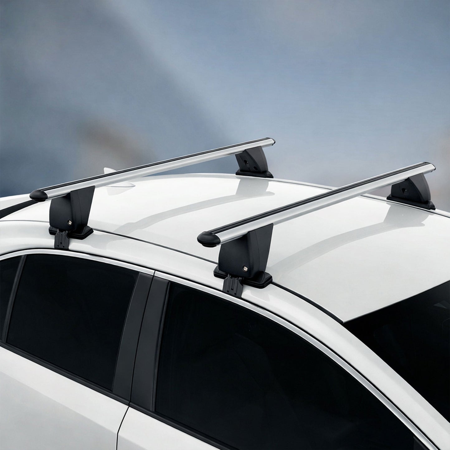 Roof Bars For Cars Without Rails For Jaguar Xf X250 2008-2015 Lockable Black 2 Pcs