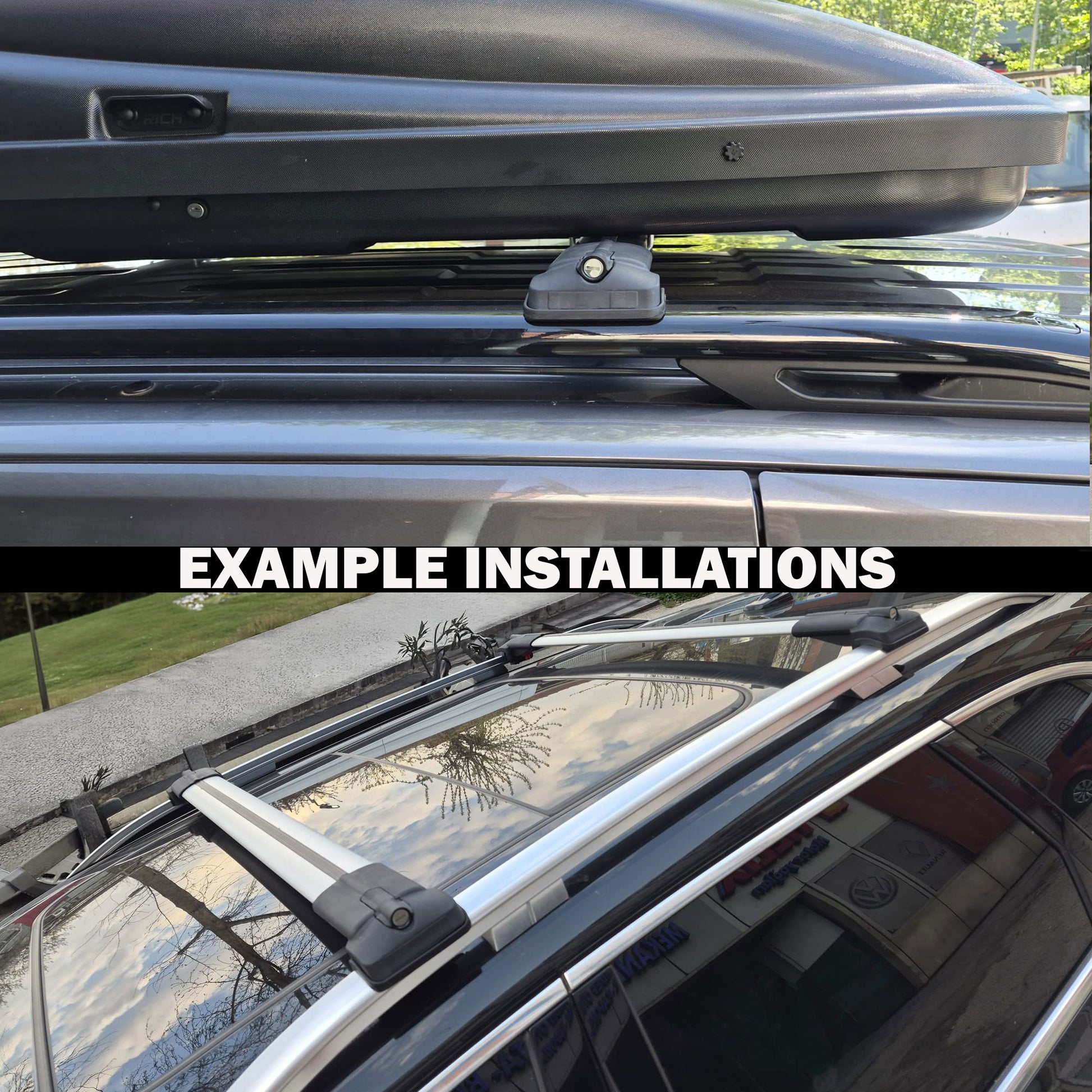 2X Roof Bars for Volvo Xc90 Momentum 2015-2018 Lockable Roof Rack Cross Bar Grey - image 11