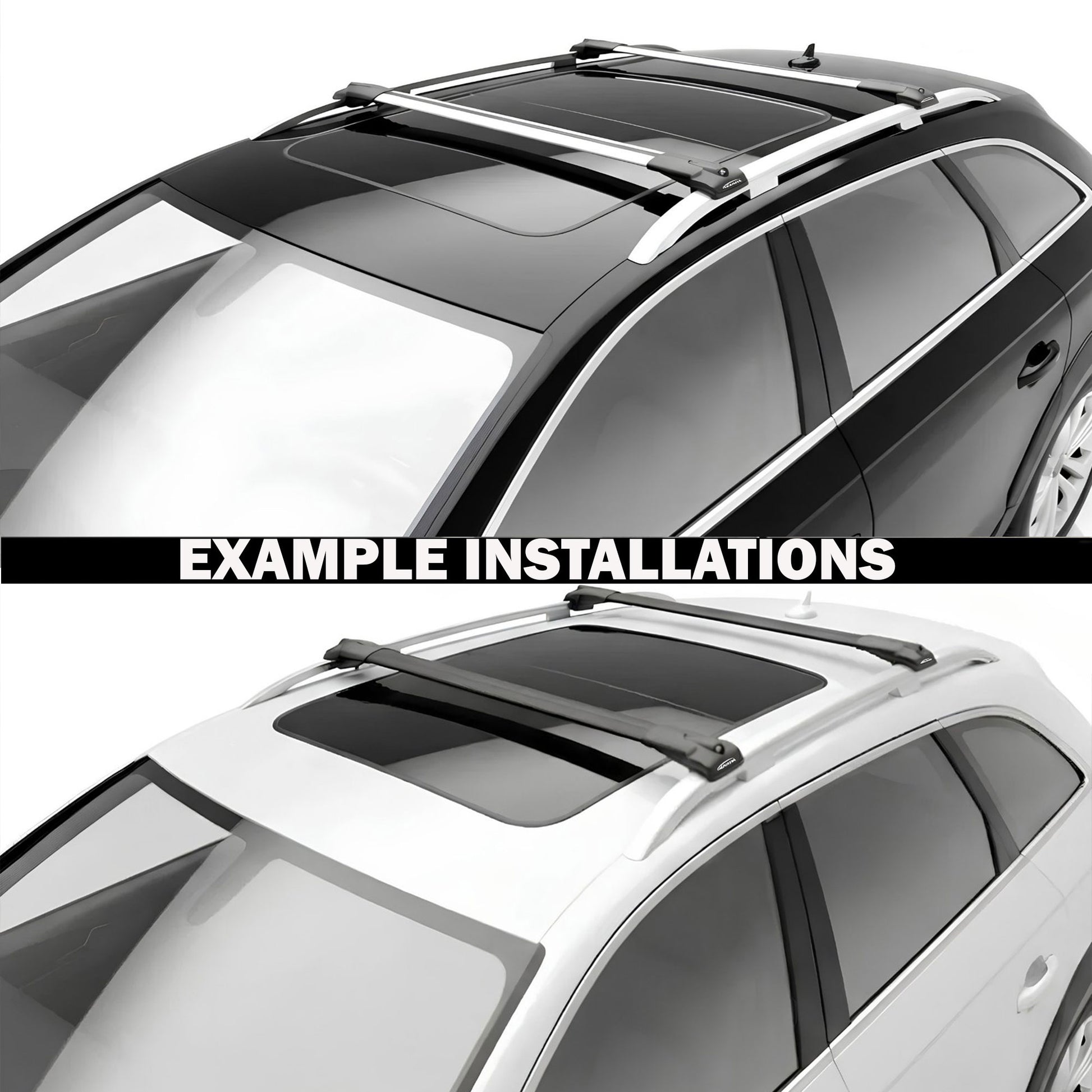 2X Roof Bars for Volvo Xc90 Momentum 2015-2018 Lockable Roof Rack Cross Bar Grey - image 12