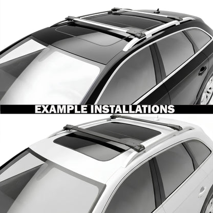 2X Roof Bars for Volvo Xc90 Momentum 2015-2018 Lockable Roof Rack Cross Bar Grey - image 12