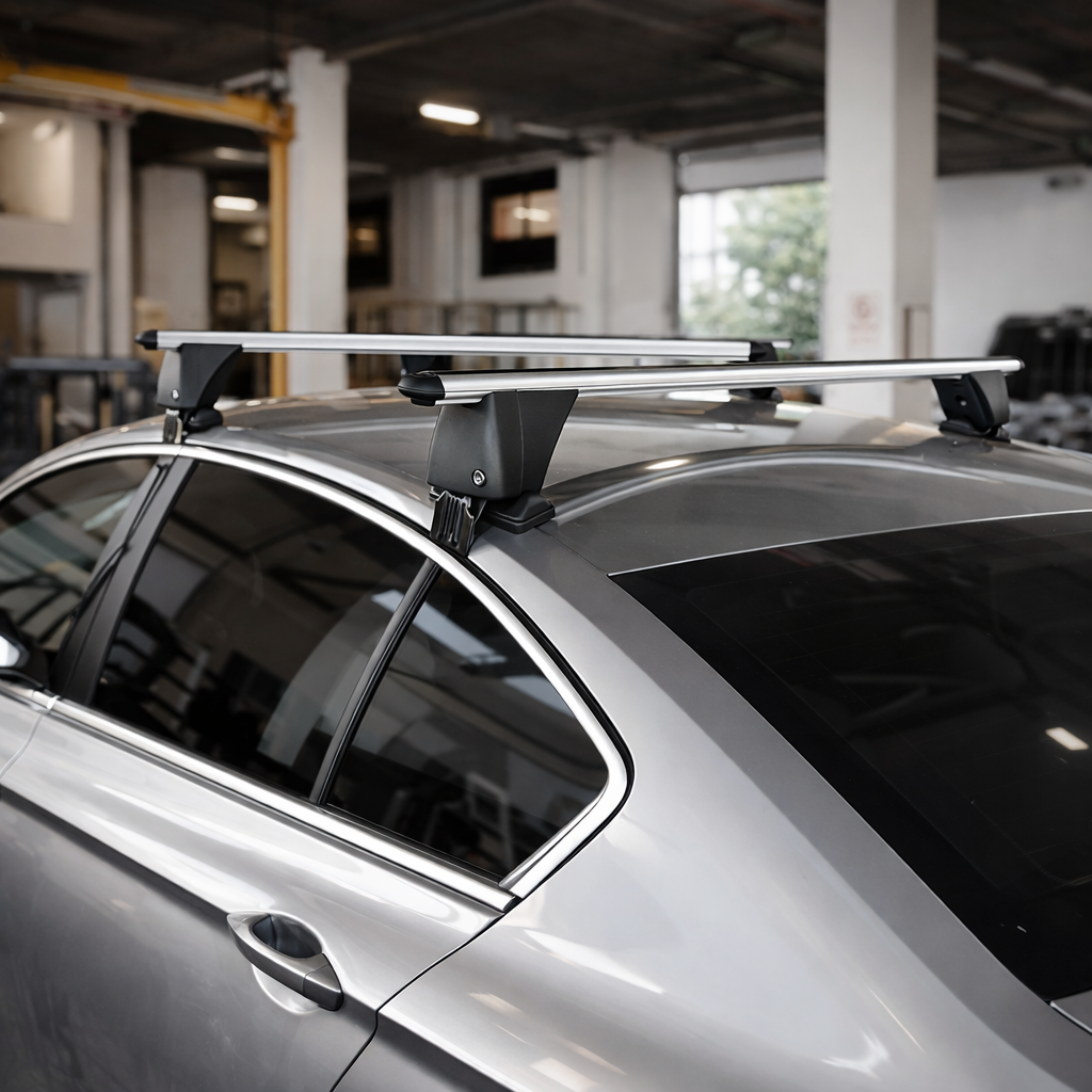 Roof Bars For Cars Without Rails For Renault Alaskan 2016+ Lockable Grey 2 Pcs