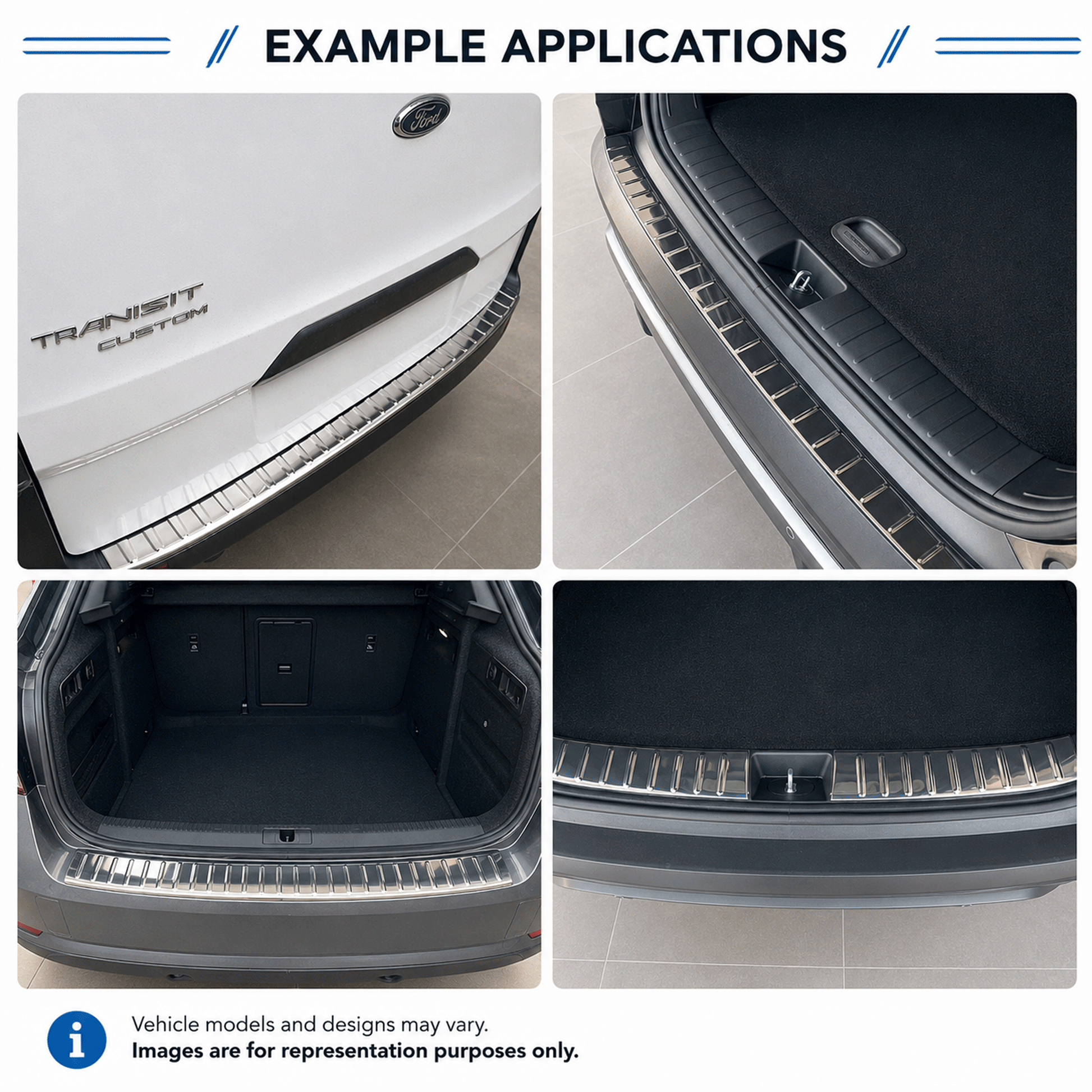 Chrome Rear Bumper Protector for Nissan X-Trail & Rogue 2017-2020, Sill Guard - image 7