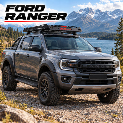 Ford Ranger roof rack basket, 120 x 100 cm black steel - view 2