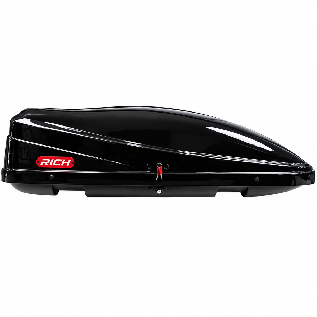 Rich 390 L roof box — gloss black — main