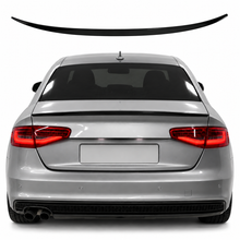 Audi A4 Sedan piano black spoiler installed view