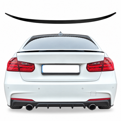 BMW 3 Series F30 piano black boot lip spoiler main
