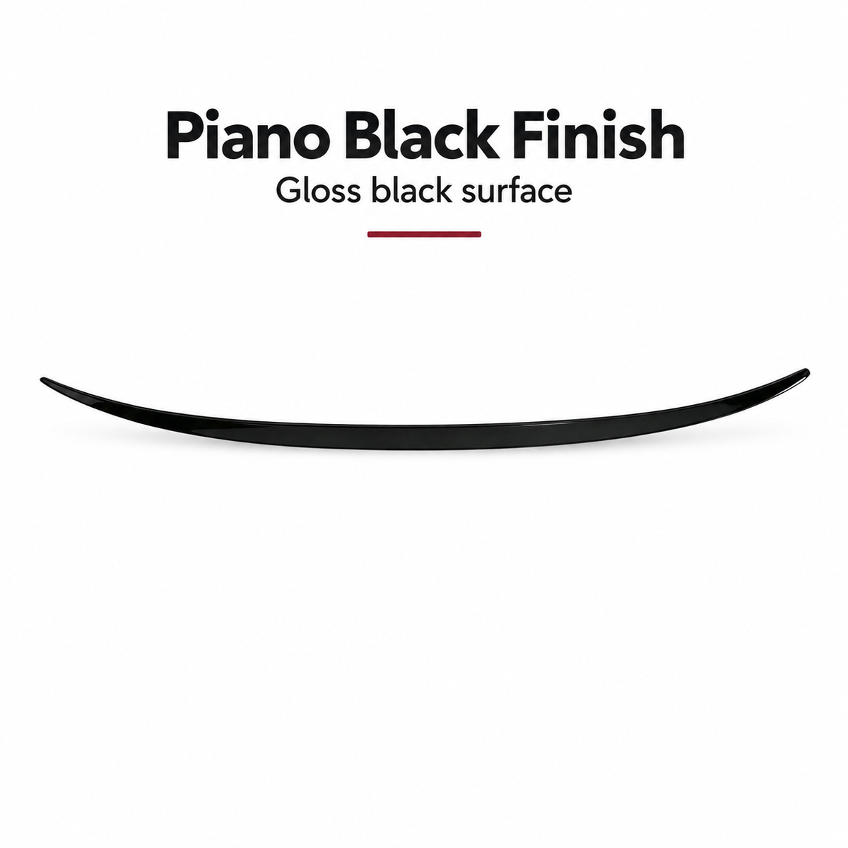 Piano black boot lip spoiler piano black