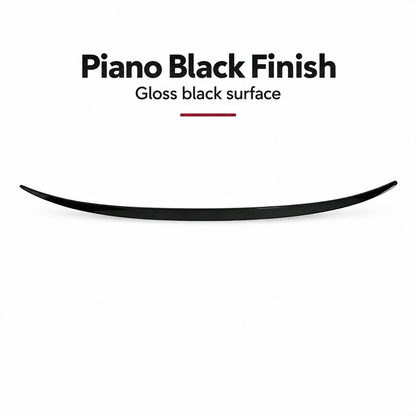 Piano black boot lip spoiler piano black