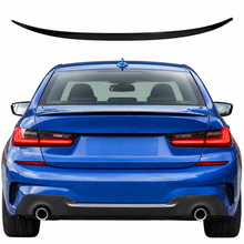 BMW 3 Series G20 piano black spoiler installed view